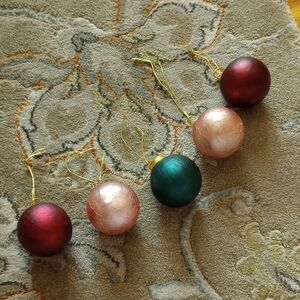 Elegant Holiday Ornament Set - Red, Pink, Green